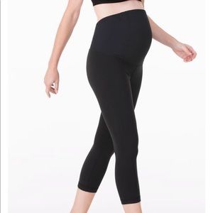 Maternity Workout Capri with Crossover Panel